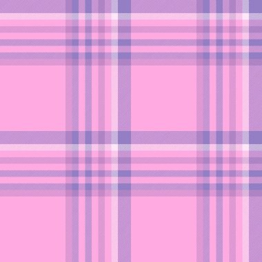 Pembe ve çivit renklerinde ekose arkaplan dokusuna sahip ekosesiz kumaşın vektör deseni.
