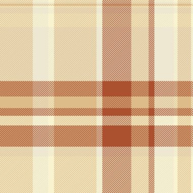 Kalıpsız ekoseli kumaşın vektör arkaplanını ışık ve iri ahşap renkleriyle tartan tekstil kumaşıyla kontrol et.