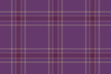 Mor ve pastel renklerde ekose arkaplan tekstil kontrollü desenli tartan dokunun kusursuz vektör dokusu.
