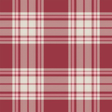 Kırmızılı ekose desenli. Kumaş dokusunu kontrol et. Vektör tekstil baskı tasarımı.