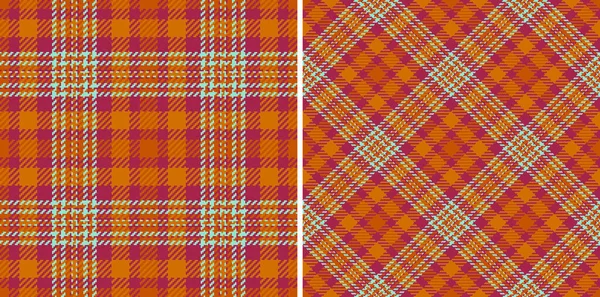 Kumaş tartan arkaplanının tekstil dokusu vektörü ve noel renklerinde kusursuz desenli ekose denetimi.