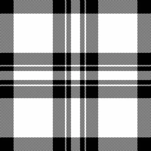 Tartan kumaş dokusunun ekose arkaplan deseni. Siyah ve beyaz renklerde tekstil denetimi yap.