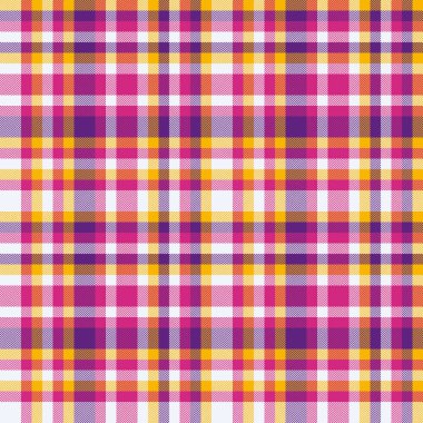 Kumaş vektör desenli, Alice mavisi ve pembe renkli arka plan tekstil tartanının kusursuz kontrolü.