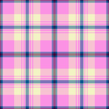 Tartan vektör desenli ekose desenli, açık ve pembe renkli kumaş desenli..