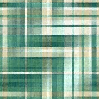 Kareli kumaşın kumaş desenli arkaplanı, mavi ve nane renklerinde tartan dikişsiz vektörle birlikte..