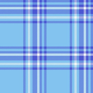 Dikensiz doku vektörünün tekstil kumaş deseni, arka plan tartan kontrol ekoseli, siyan ve mavi renklerde..