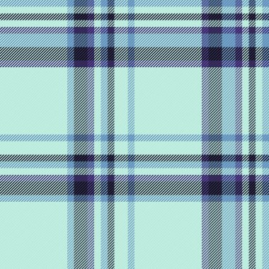 Arka plan tekstil kumaşı açık ve cyan renklerinde olan vektörsüz desenli ekoseli kumaş kontrolü.