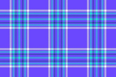 İşaretsiz tartan tekstil desenli kumaş. Çivit ve deniz mavisi renklerinde arka plan desen vektörü var..