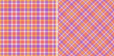 Tartan dikişsiz desenli favori renklerde ekoseli arka plan kumaş deseni vektör tekstil denetimi.