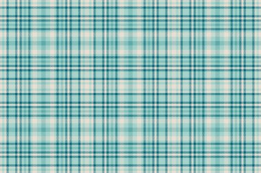 Kusursuz arkaplan ekoseli kumaş vektörünü ışık ve cyan renklerinde tekstil tartan deseni ile kontrol et.