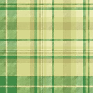 Kireç ve yeşil renklerde kusursuz kumaş kontrol arkaplanı olan tartan tekstil ekosisteminin vektör dokusu.