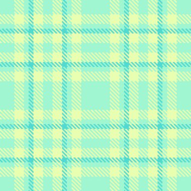 Kalıpsız desenli ekosenin tartan vektör kontrolü. Nane ve kireç renklerinde kumaş..