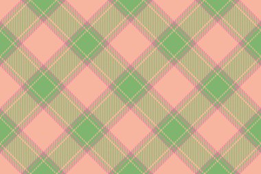 Dikensiz desenli kumaş kumaş. Kırmızı ve yeşil renklerde ekose kontrol arkaplanı var..