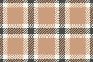 Ekose arka plan, bej rengi kusursuz deseni kontrol et. Tekstil baskısı için vektör kumaş dokusu, ambalaj kağıdı, hediye kartı, duvar kağıdı düz tasarım.