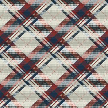 İskoç ekosesinin kusursuz deseni. Kumaş dokusunu kontrol ederek tekrarlanabilir arkaplan. Çizgili tekstil izinin düz vektör arkaplanı.