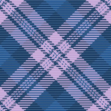 Vektörsüz desenli tekstil kumaş kumaşı. Mavi ve açık renkli ekoseli arka plan dokusu var..