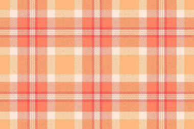 Kırmızı ve antika beyaz renklerde tartan vektör kumaşı olan kusursuz kontrol dokusu tekstil arka plan deseni.