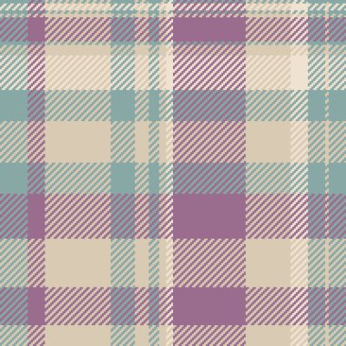 Pastel ve açık renkli tekstil tartan arkaplan vektörü ile desen dokusunu ekoseli olarak kontrol et.