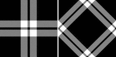 Kumaş desenli ekosenin vektör arkaplanını tek renkli desenli tekstil tartan deseniyle kontrol et.