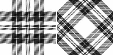 Tekstil ekoseli arkaplanının desen dokusunu tek renkli kumaş tartan vektörü ile kontrol et.