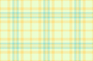 Tertemiz desenli tartan kumaşın desenli arka planı açık ve sarı renkli tekstil denetimi.