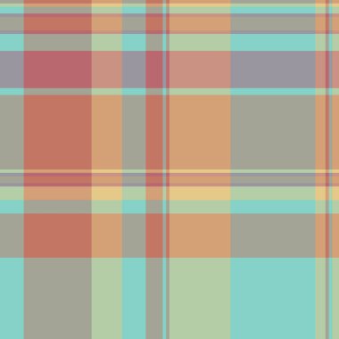 Kırmızı ve pastel renklerde tekstil kumaş vektör tartan ile arka plan desenlerinin ekoseli kontrolleri.