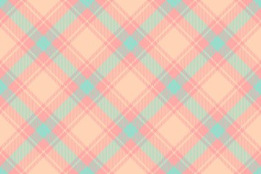 Aydınlık ve kırmızı renklerde tekstil dokusunu kontrol eden vektör tartan desenli kumaş..