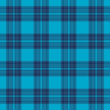Ekose vektörün kumaş tekstil deseni. Arka plan deseni tartan kontrolü ile siyan ve mavi renklerde..