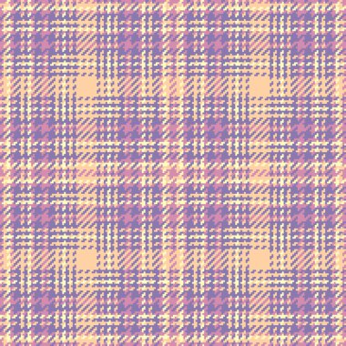 Çimento ve turuncu renklerde kumaş desenli, ekose tekstil vektörsüz tartan.