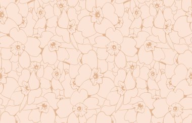 Floral pattern seamless background. Foliage and flower wallpaper design of nature. Vector illustration.