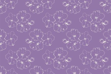 Floral pattern seamless background. Foliage and flower wallpaper design of nature. Vector illustration.
