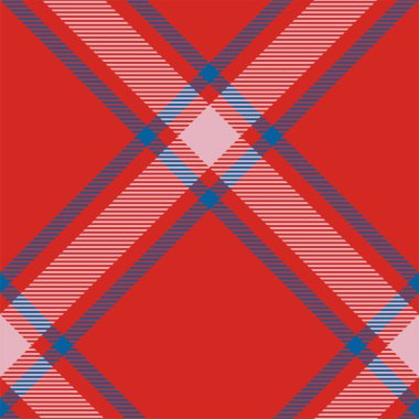 Ekose desenli vektör. Kumaş dokusunu kontrol et. Giysiler, kağıt baskısı veya web arkaplanı için kusursuz tekstil tasarımı.