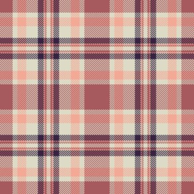 Güzel desenli kumaş dokusu, ceket arkaplan ekoseli. Gençlik tekstil denetimi vektörü kırmızı ve açık renkli.