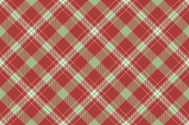 Kadın tartan vektör deseni, ekosesiz ekoseli çeki kapat. Kovboy tekstil dokusu kırmızı ve pastel renklerde arka plan kumaşı.