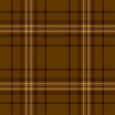 Turuncu ve koyu renklerde kumaş desenli ekose tartan desen vektörü..