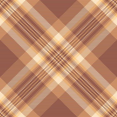 Kırmızı ve turuncu renklerde dikişsiz ekose vektör arka planına sahip desen dokusunun tartan tekstil kontrolü.