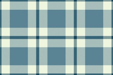 Cyan ve açık renkli ekose vektör tartan ile kumaş tekstil deseninin doku kontrolü.