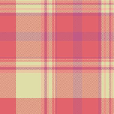 Birincil tekstil deseni, pencere tartan kumaş vektörü. Torbasız ekose arka plan denetimi kırmızı ve açık renklerde.