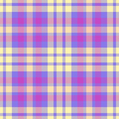 Özgeçmiş kontrolünün tartan tekstil vektörü kumaş desenli ekose ve sarı renklerle kusursuz.