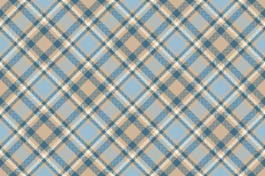 Yüzeysiz ekose kumaş, tartan kumaş ticareti. Rüya gibi kumaş vektör arkaplan deseni ışık ve cyan renklerinde.