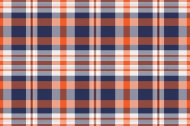 Beyaz ve mavi renklerde tartan vektör kontrol kumaşı ile dikişsiz desenli ekose kumaş.