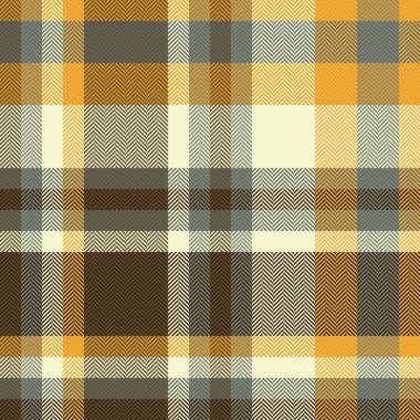 Vektör kontrolünün arka plan dokusu pastel ve kehribar renklerinde tekstil ekose kumaş ile pürüzsüz..
