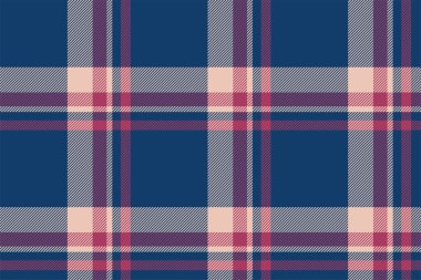 Ekose arka plan, kusursuz mavi deseni kontrol et. Tekstil baskısı için vektör kumaş dokusu, ambalaj kağıdı, hediye kartı, duvar kağıdı düz tasarım.