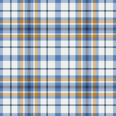 Mavi desenli ekose desenli. Kumaş dokusunu kontrol et. Vektör tekstil baskı tasarımı.