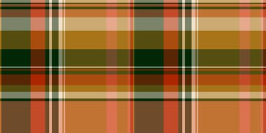 Bebek desenli tekstil kontrolü, etnik doku kumaşı. Basit vektör arkaplanı turuncu ve kehribar rengi ekoseli.