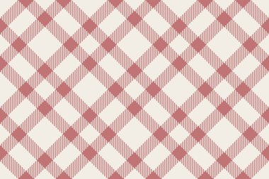 Şapka desenli arka plan, kumaş kumaşlı tartan. Serseri, ekoseyi beyaz ve kırmızı renklerle işaretle.