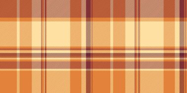 İngiliz tekstil ekose kumaşı, katmanlı vektör dokusu arka planı. Flanel kumaş deseninde turuncu ve kehribar rengi var..