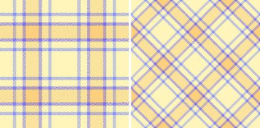Kumaş ekose dikişsiz tekstil vektör dokusunun arkaplan deseni kontrolü. Geniş ızgara kağıdı için yaz renklerini ayarla.