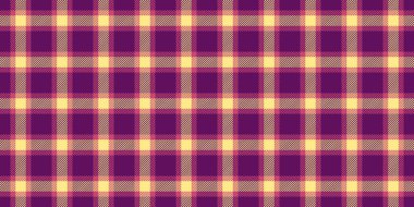 Serene tekstil vektör kontrolü, performans kumaş arkaplan modeli. Eflatun ve kırmızı renklerde süslü tartan ekoseli ekoseli kumaş.