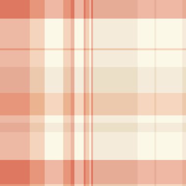 Ekoseli kumaş, kusursuz, nostaljik desenli kumaş. Açık ve turuncu renkli tartan tekstil arkaplanı.